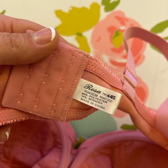 NWT 44C Rosa Pink Wired Padded Bra - Picture 4 of 5